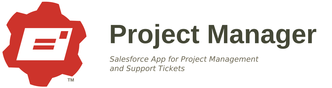 Project Manager Salesforce App. Salesforce App for Project Management and Support Tickets.